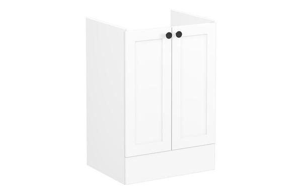 VitrA Root Classic 60cm 2 Door Floor Standing Washbasin Unit - Matt White
